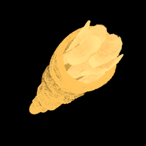 Brushstroke style cone of potato crisps