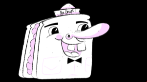 Mr Crisps, the well-known crisp sandwich mascot